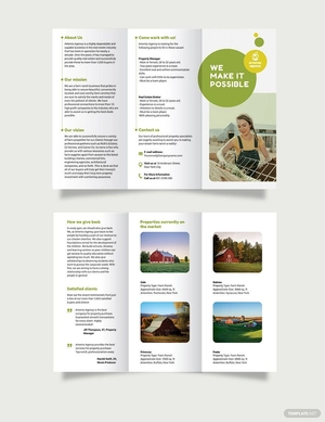 Farm Ranch Sale Tri-Fold Brochure Template