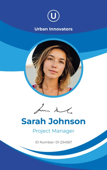 Free ID Card Template to Edit Online