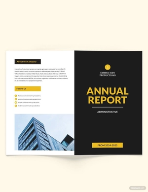 Administrative Annual Report Bi-Fold Brochure Template Administrative Annual Report Bi-Fold Brochure Template