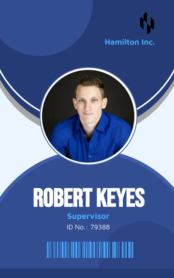 Free Professional ID Card Template to Edit Online