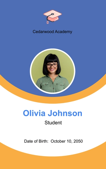 Free Modern ID Card Template to Edit Online