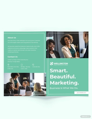 Modern Advertising Company Bi-Fold Brochure Template