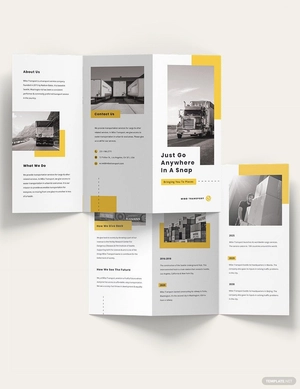 Automotive and Transportation Tri-Fold Brochure Template