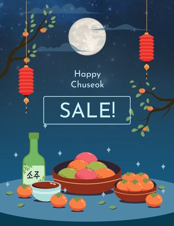 Free Chuseok Sales Flyer Template to Edit Online
