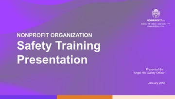 Free Nonprofit Organization Safety Training Presentation Template to Edit Online