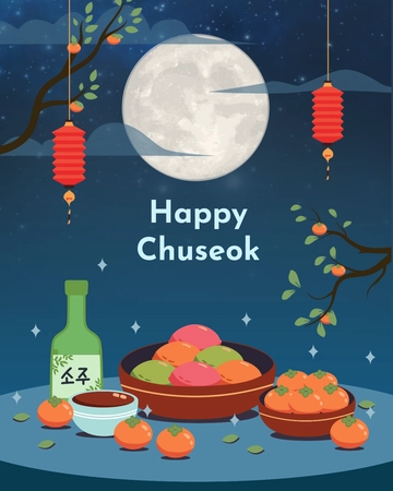 Free Chuseok Facebook Post Template to Edit Online