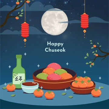 Free Chuseok WhatsApp Post Template to Edit Online