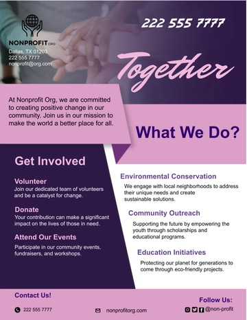 Free Nonprofit Organization Flyer Template to Edit Online