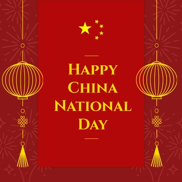 Free China National Day Instagram Post Template to Edit Online