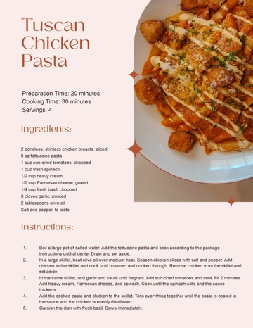 Free Aesthetic Recipe Template to Edit Online