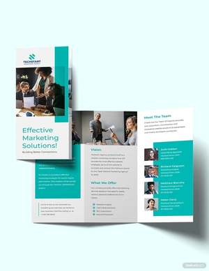 Business Advertising Tri-fold Brochure Template