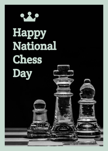 Free National Chess Day Greeting Card Template to Edit Online