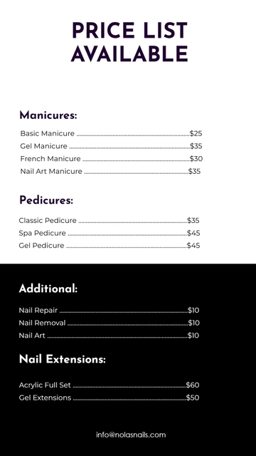 Free Simple Pricelist Template to Edit Online