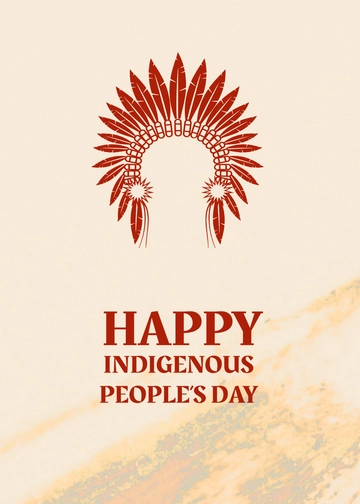 Free Indigenous Peoples' Day Greeting Card Template to Edit Online