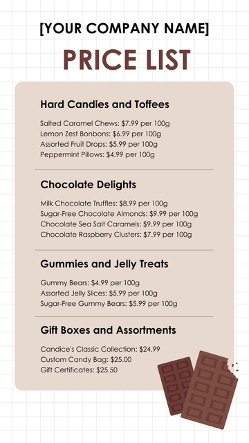 Free Editable Pricelist Template to Edit Online