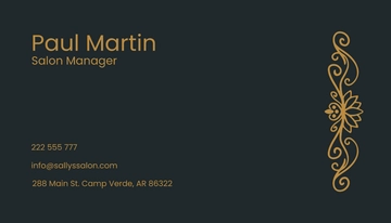 Free Elegant Business Card Template to Edit Online