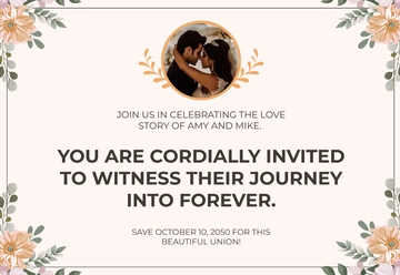 Free Wedding Card Template to Edit Online