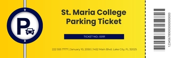 Free School Ticket Template to Edit Online