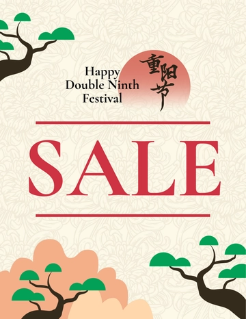 Free Double Ninth Festival Sales Flyer Template to Edit Online