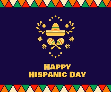 Free Hispanic Day Ad Banner Template to Edit Online