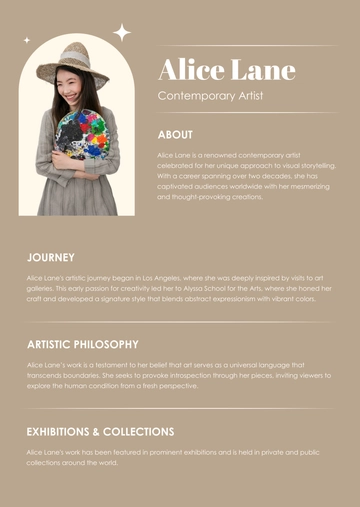 Free Editable Bio Template to Edit Online