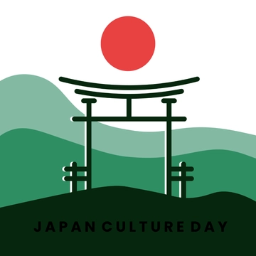 Free Japan Culture Day LinkedIn Post Template to Edit Online