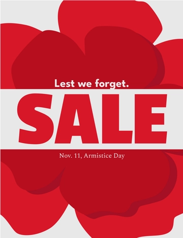 Free Armistice Day Sales Flyer Template to Edit Online