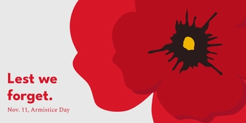 Free Armistice Day Blog Banner Template to Edit Online