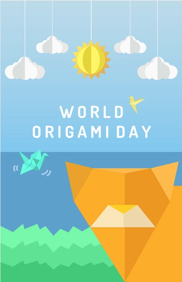 Free World Origami Day Poster Template to Edit Online