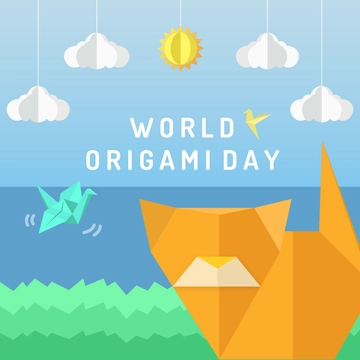 Free World Origami Day WhatsApp Post Template to Edit Online