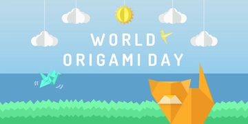 Free World Origami Day Blog Banner Template to Edit Online
