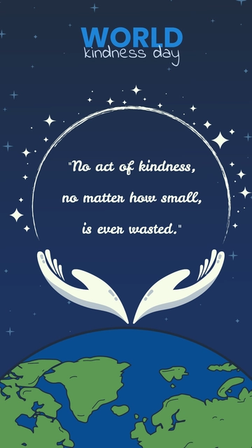 Free World Kindness Day Quote Template to Edit Online