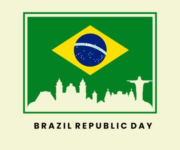 Free Brazil Republic Day Ad Banner Template to Edit Online