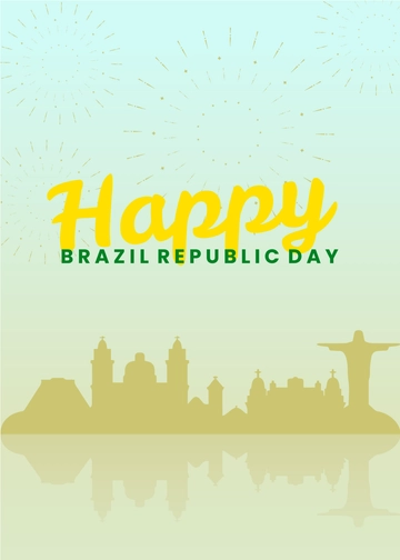 Free Brazil Republic Day Greeting Card Template to Edit Online