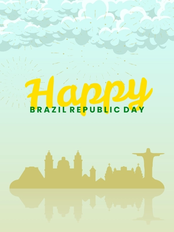 Free Brazil Republic Day Threads Post Template to Edit Online