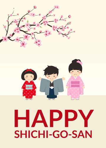 Free Shichi-Go-San Greeting Card Template to Edit Online