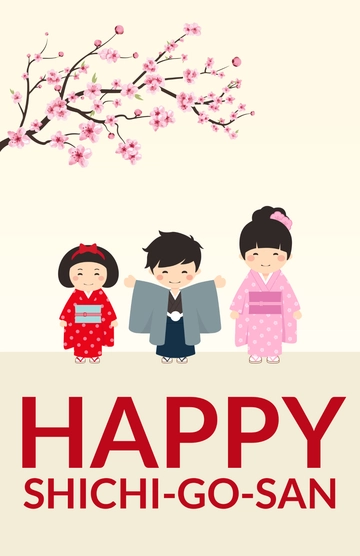 Free Shichi-Go-San Poster Template to Edit Online