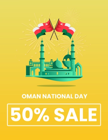 Free Oman National Day Sales Flyer Template to Edit Online | Template.net