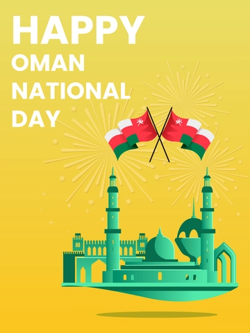 Free Oman National Day Threads Post Template to Edit Online