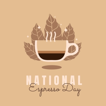 Free National Espresso Day Clipart Template to Edit Online