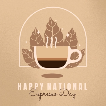 Free National Espresso Day Instagram Post Template to Edit Online