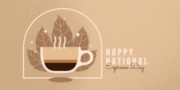 Free National Espresso Day Blog Banner Template to Edit Online