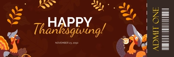 Free Thanksgiving Tickets Template to Edit Online