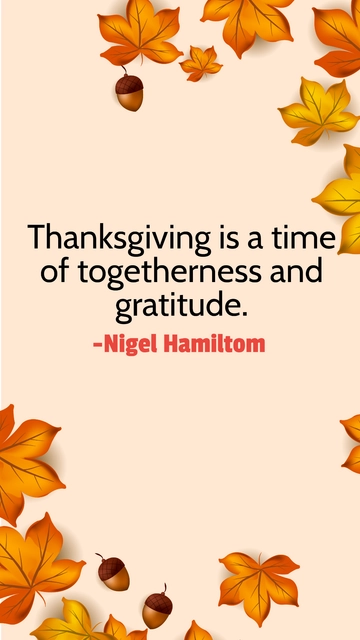Free Thanksgiving Day Quote Template to Edit Online