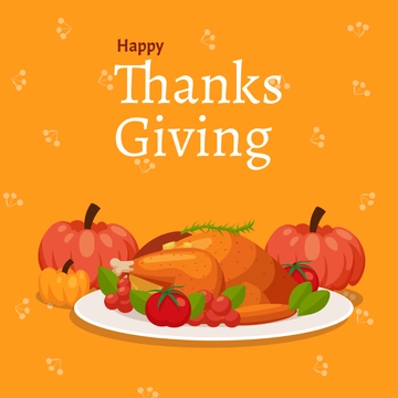 Free Thanksgiving Meal Template Clipart to Edit Online
