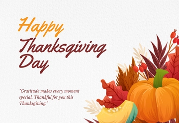 Free Thanksgiving Card Template to Edit Online