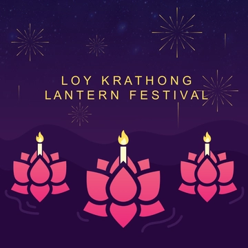 Free Loy Krathong Lantern Festival Vector  Template to Edit Online
