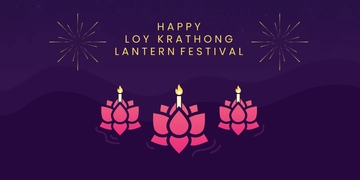 Free Loy Krathong Lantern Festival X Post Template to Edit Online