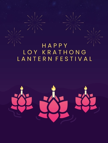 Free Loy Krathong Lantern Festival Threads Post Template to Edit Online
