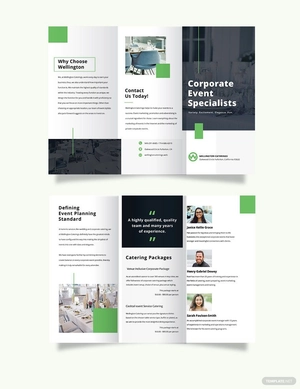 Corporate Event Catering Tri-Fold Brochure Template